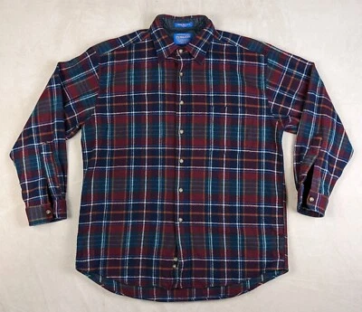 Pendleton Large Mens Shirt Flannel Wool Made In The USA Short Arms Vintage - Image 1 of 4