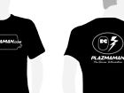 Plazmaman Logo Shirt Black/ white - Medium