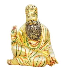 Brass Guru Nanak Dev Ji Statue Sikh Religious Idol Figurine 4.5*2.5*5.5 inch - Picture 1 of 4