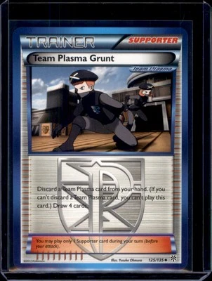 Team Plasma Grunt (Team Plasma) Plasma Storm Pokémon 125/135 Uncommon NM+ - Image 1 of 2