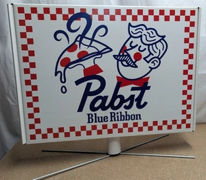 Rare Pabst Blue Ribbon PBR Beer Pizza Box Store Display Sign 25 1/4"W - Picture 1 of 5