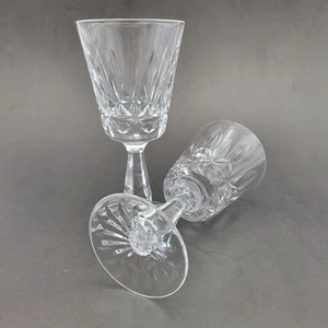Juego de 2 copas de vino de colección Waterford Crystal Rosslare (corte) 6" Claret firmadas - Imagen 1 de 16
