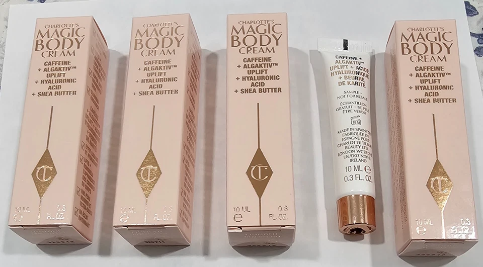 4 Charlotte Tilbury Magic Body Cream 10ml/0.3fl.oz.  Total 40ml/1.2oz NIB Sealed - Image 1 of 1
