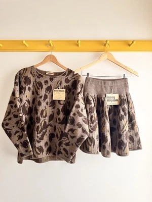 ISSEY MIYAKE All Style Co Deadstock nuevo con etiquetas vintage suéter de punto falda conjunto de traje Foto 1 de 4