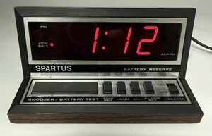 Vintage Spartus Model 1140 Digital Alarm Clock Great Condition Tested & Works - Picture 1 of 10