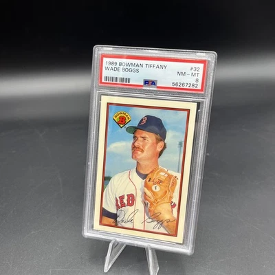 Bowman Tiffany Wade Boggs 1989, #32, casi nuevo-como nuevo PSA 8 Foto 1 de 3