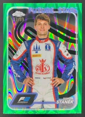 Roman Stanek 2024 Topps Cromo Fórmula 1 Verde RayWave Refractor F2 Estrellas/99 Foto 1 de 2