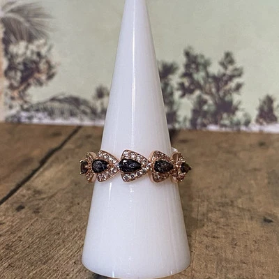 Bomb Party Ring RG55723 “Chasin You” Black Ice Crystal CZ Ring Size 9 Rose Gold - Image 1 of 4
