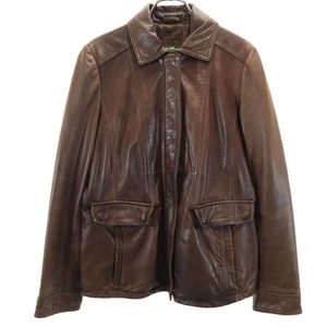 Giacca di pelle Eddie Bauer M marrone outdoor donna - Foto 1 di 10