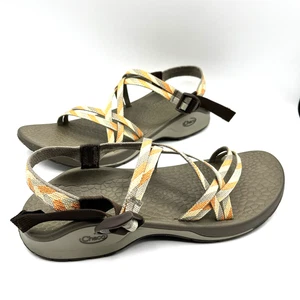 Chaco Women's Strappy Sandals size 12 Zx/1 Cloud Outdoor Vibram Soles Orange - Picture 1 of 8