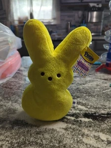 Juguete de peluche amarillo Peeps Bunny cesta de Pascua conejo - Imagen 1 de 4