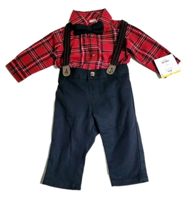 Conjunto de 2 piezas de body y pantalones a cuadros Carter's para niños pequeños talla 6 meses  Foto 1 de 4