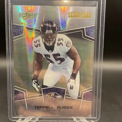 2008 Select Scorecard #28 Terrell Suggs/100 Baltimore Ravens HOF - Image 1 of 2