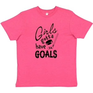 Inktastic Girls Gotta Have Goals- Hockey Player Youth T-Shirt Sports Future Puck - Picture 1 of 3