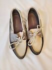 Women’s Sperry Boat Shoe AngelfishTop Sider Gray White Leather Size 5M