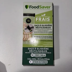 Wiederverwendbare Quart Vakuum Reißverschluss Beutel, zur Verwendung mit FoodSaver Hand Vakuumierer - Bild 1 von 4