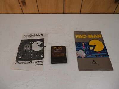 PACMAN cartridge with manual -Atari 400 800 XL/XE XEGS- 1982 cxl4022 nice manual - Image 1 of 4