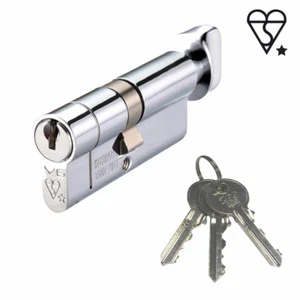 Insurance Approved 10 Pin Euro Profile Cylinder and Turn - Picture 1 of 6