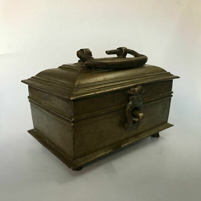 Old Or Antique Brass Box Or Chest For Jewelry Or Coin BUSTER ART • 271.45$