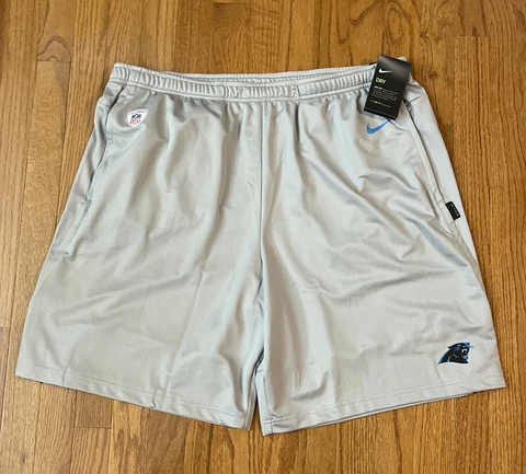 Men's Nike Carolina Panthers Sideline Coaches Dry Performance Shorts NWT 2XL Cover
