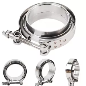 2.5 Inch V Band Clamp With Flange Male Female Stainless Steel Joins 2.5" OD pipe - Foto 1 di 14