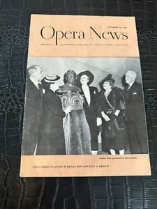 November 17 1947 OPERA NEWS music magazine (MI) Caruso Bust - Imagen 1 de 1