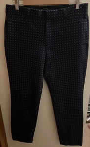 Banana Republic Pants Womens Sz 8 Blue Stretch Regular Sloan Fit Polka Dot NWOT - Picture 1 of 16