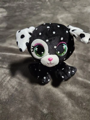 Gund P.Lushes Dottie Woofington Puppy Designer Plush Black White 6” Dots Stuffed - Image 1 of 4