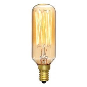 Clear Gold Vintage Antique Filament Bulb 40W T9 9S 120V Candelabra E12 - Picture 1 of 4