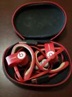 Beats By Dr. Dre Powerbeats Wireless Earphones - Red, White With Case & Charger