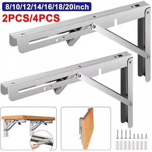 2er 4er Set Klappkonsole Edelstahl oder Stahl belastbar bis 150Kg Klapptisch - Bild 1 von 12