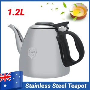 1.2L Kitchen Stainless Steel Stove Top Camping Picnic Kettle Teapot Coffee Pot - Picture 1 of 12