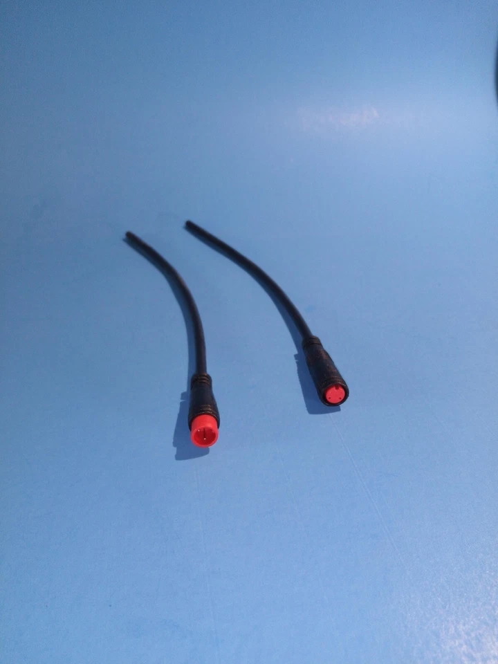 M8 2PIN Red Waterproof Cable Male or Female Connector 6" eBike  - Image 1 of 1