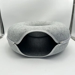 Katzentunnel Bett Höhle Spielzeug Interaktives Plüschnest Katzenbett Donut Tube 7 x 20 Zoll - Bild 1 von 8