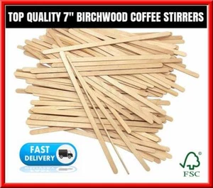 Wooden Coffee Stirrers Eco Friendly Biodegradable Hot Drink Stir Stick 7"(178mm) - Picture 1 of 14
