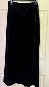 Lässiger Eckrock Samt Maxi lang schwarz groß Vintage YTK 2000er - Bild 1 von 7