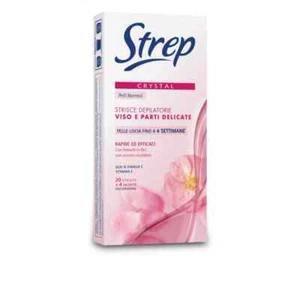 Strep Crystal 120 strisce Depilatorie Viso e Parti Delicate Rapide ed Efficaci - Imagen 1 de 2