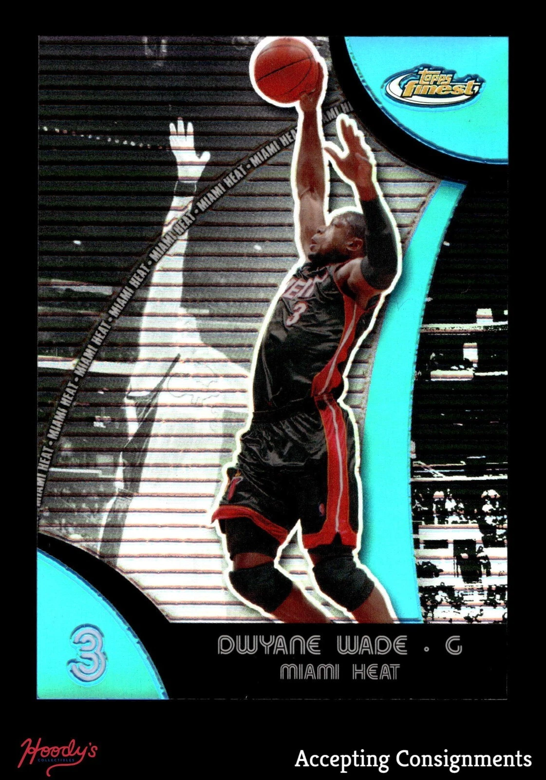 2007-08 Finest Refractors Blue #3 Dwyane Wade 52/199 HEAT