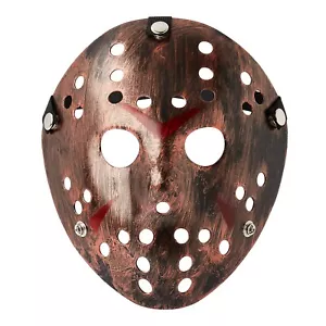 Maschere viso hockey horror hacker stile Halloween bronzo adulto Halloween UK - Foto 1 di 7