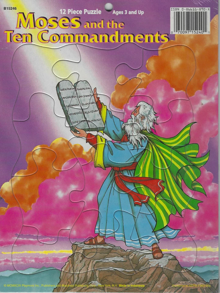 Moses and The Ten Commandments 12pc Tray Puzzle by Playmore Still Shrinkwrapped