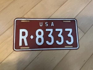 US Forces in Germany License Plate 62 63 64 65 Military German Tag R-8333 - Picture 1 of 2