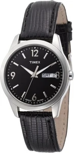 Reloj Hombre Timex T2N353 CLÁSICOS ELEVADOS Indiglo Fecha/Día Banda Negra. - Imagen 1 de 2