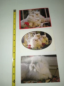 Cats shaded silver notecards blank w/envelopes set of 3 - Picture 1 of 2