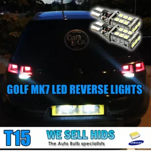 2x T15 168 W16W Bombillas LED Luz Trasera Inversa Lateral DRL Golf Mk7 A3 5 puertas 8p - Imagen 1 de 3