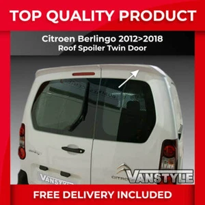 FITS CITROEN BERLINGO 12>18 TWIN DOOR REAR SPOILER WING PU NOT CHEAP FIBREGLASS - Picture 1 of 12