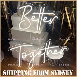 Bright White Better Together Neon Sign Led lights engaged Wedding Party - Picture 1 of 5
