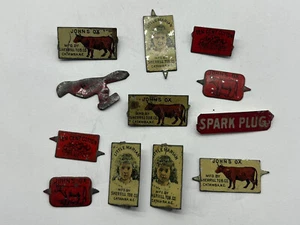 12 Vintage Tobacco Tags Catawba Nc John's Ox mfd by Sherrill Tobacco - Picture 1 of 3
