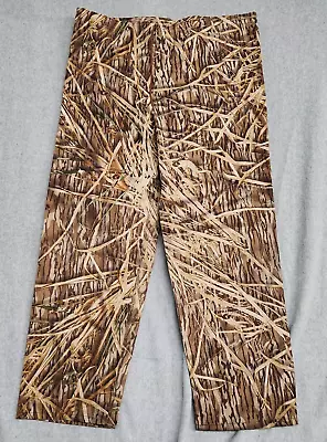 Hodgman Men's Medium Mossy Oak Camo Hunting Pants Waterproof Polyester PVC - Image 1 of 4