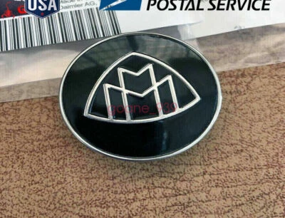 Black Sliver OEM Front Hood Ornament Grille Badge W222 S Class Mercedes Maybach - Image 1 of 3