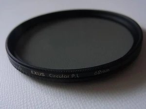 Marumi Exus Circular P.L. 62mm Filter Used Glass Dirty Condition - Picture 1 of 3